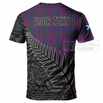 Wardlaw Crest Tartan T-Shirt with New Zealand Silver Fern Half Style