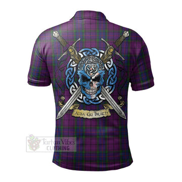 Wardlaw Tartan Polo Shirt with Family Crest Celtic Skull Style