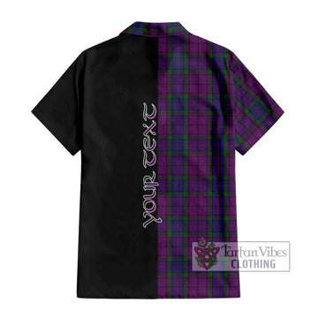 Wardlaw Tartan Short Sleeve Button Shirt with Family Crest and Half Of Me Style