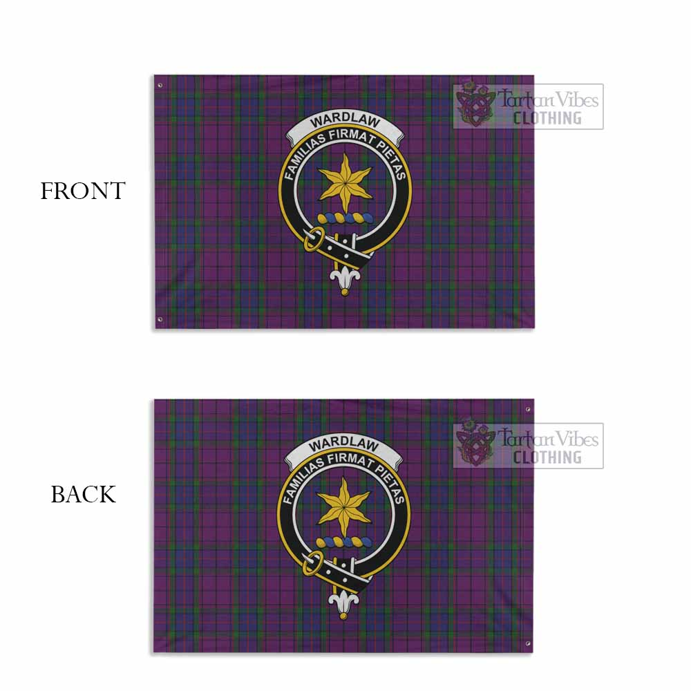 Tartan Vibes Clothing Wardlaw Tartan House Flag with Family Crest