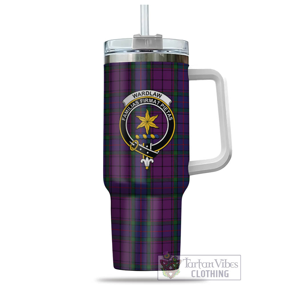 Tartan Vibes Clothing Wardlaw Tartan and Family Crest Tumbler with Handle