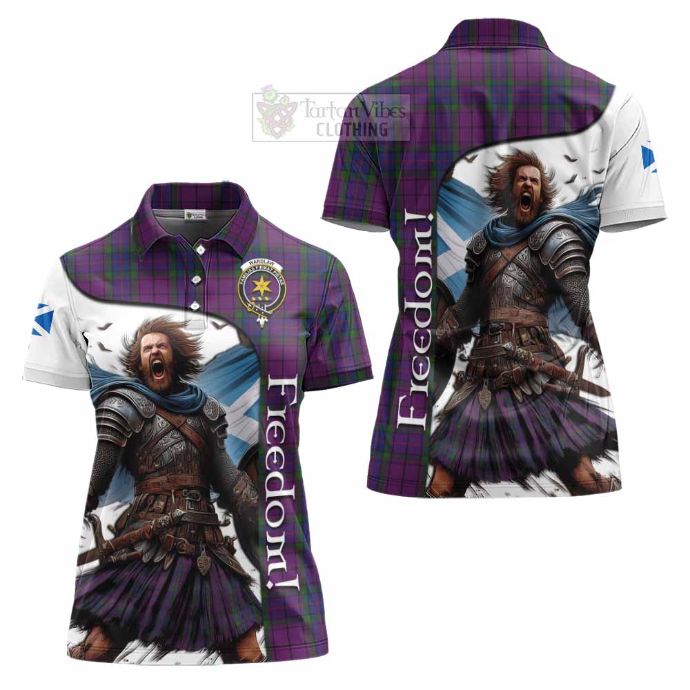 Tartan Vibes Clothing Wardlaw Crest Tartan Women's Polo Shirt Inspired by the Freedom of Scottish Warrior