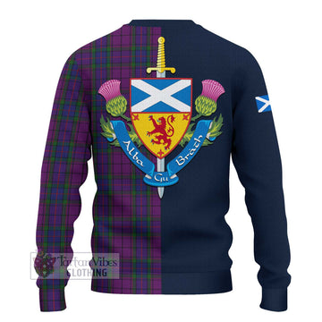 Wardlaw Tartan Ugly Sweater with Scottish Lion Royal Arm Half Style