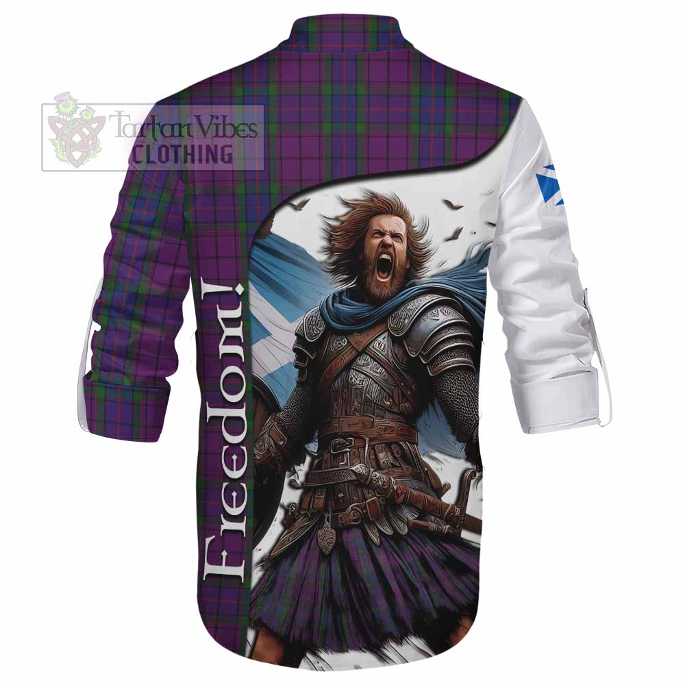 Tartan Vibes Clothing Wardlaw Crest Tartan Ghillie Kilt Shirt Inspired by the Freedom of Scottish Warrior