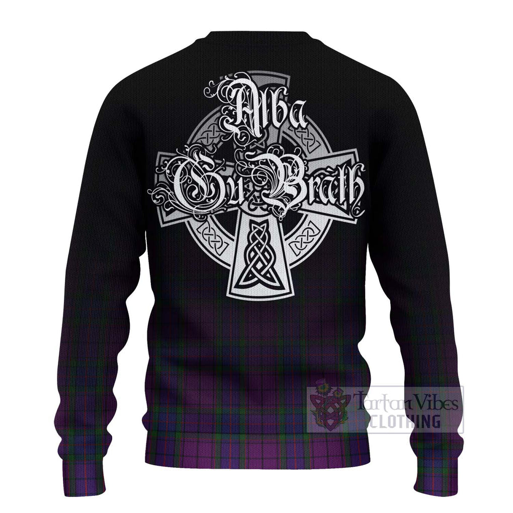 Tartan Vibes Clothing Wardlaw Tartan Knitted Sweater Featuring Alba Gu Brath Family Crest Celtic Inspired