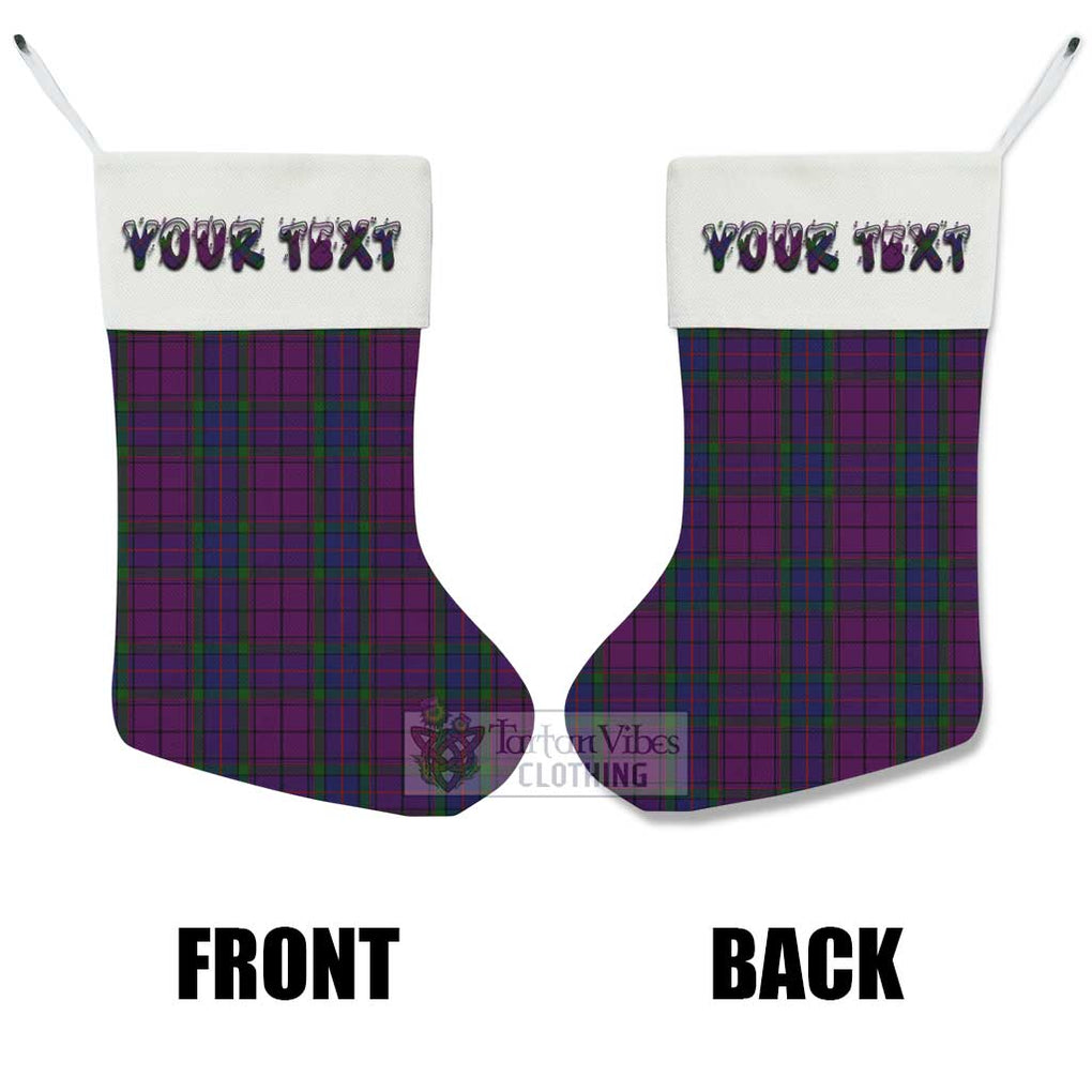 Tartan Vibes Clothing Wardlaw Tartan Christmas Stocking with Personalized Text