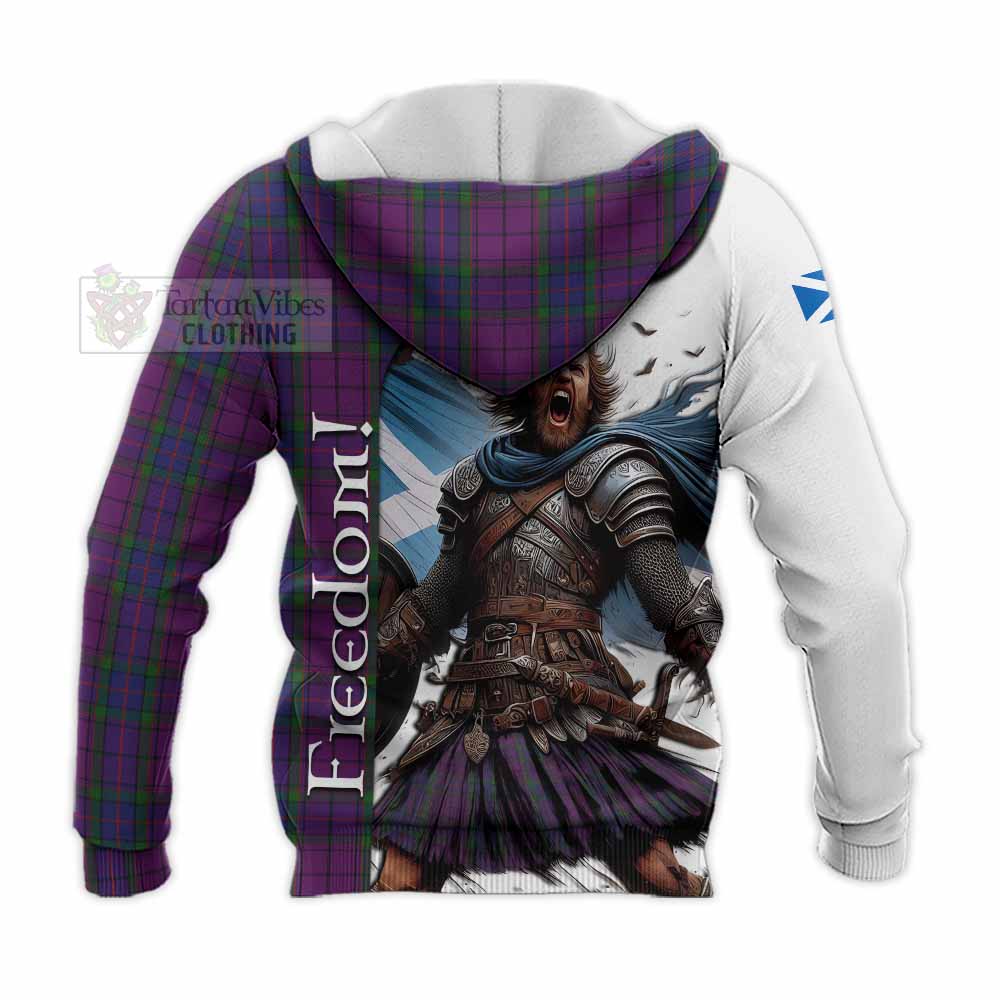 Tartan Vibes Clothing Wardlaw Crest Tartan Knitted Hoodie Inspired by the Freedom of Scottish Warrior