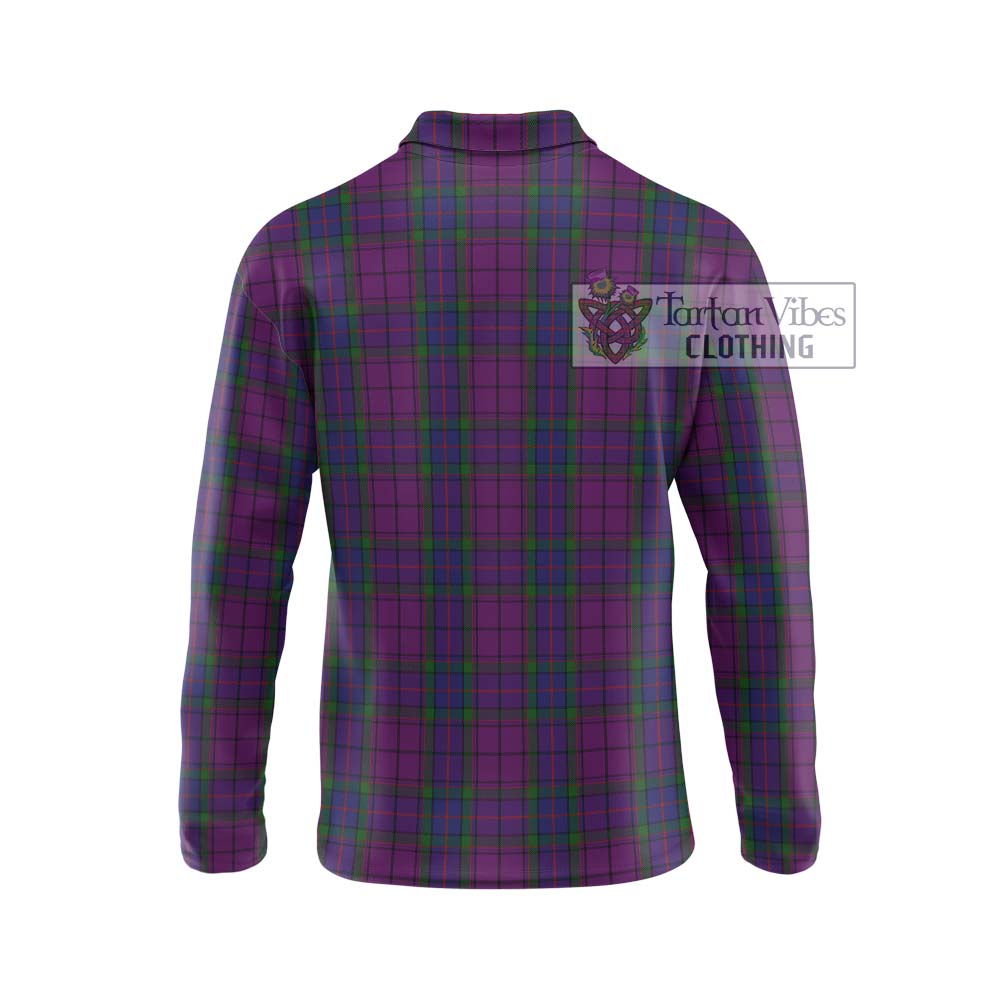 Wardlaw Tartan Long Sleeve Polo Shirt with Family Crest DNA In Me Style - Tartanvibesclothing Shop