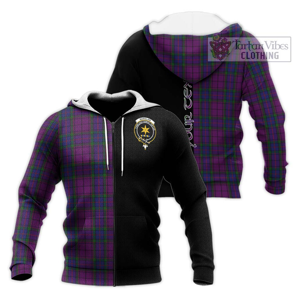 Wardlaw Tartan Knitted Hoodie with Family Crest and Half Of Me Style Unisex Knitted Zip Hoodie - Tartanvibesclothing Shop