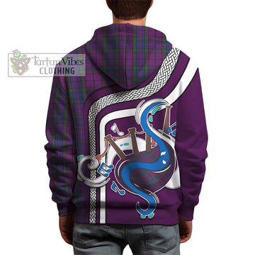 Wardlaw Tartan Hoodie with Epic Bagpipe Style