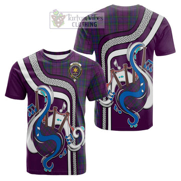 Wardlaw Tartan Cotton T-shirt with Epic Bagpipe Style