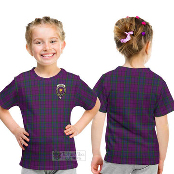 Wardlaw Tartan Kid T-Shirt with Family Crest