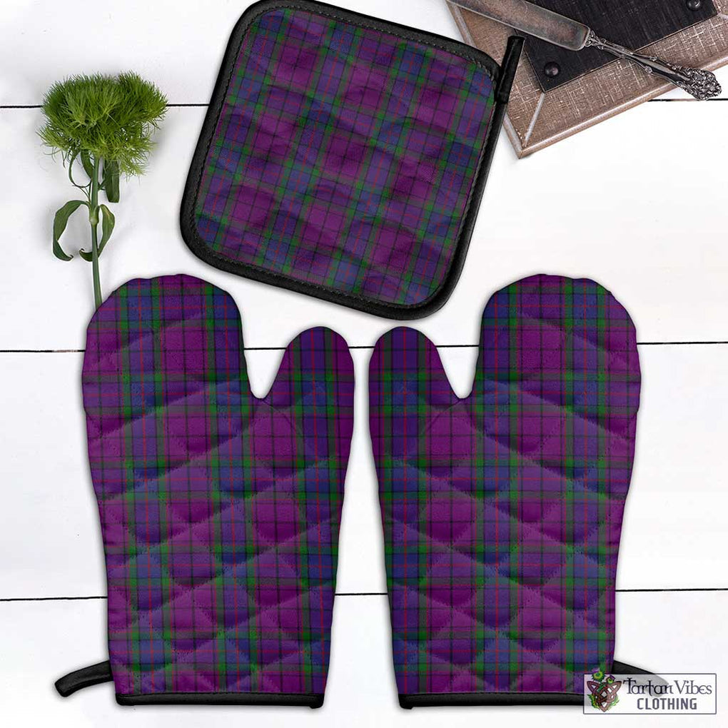 Wardlaw Tartan Combo Oven Mitt & Pot-Holder Combo 1 Oven Mitt & 1 Pot-Holder Black - Tartan Vibes Clothing