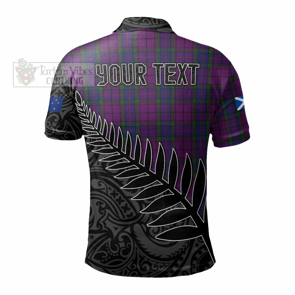 Wardlaw Crest Tartan Polo Shirt with New Zealand Silver Fern Half Style