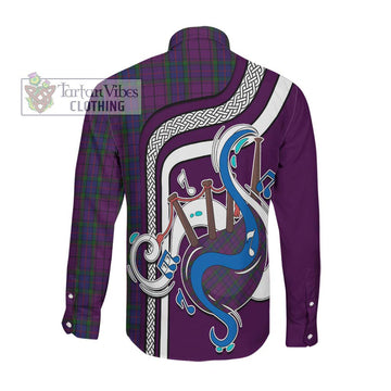 Wardlaw Tartan Long Sleeve Button Shirt with Epic Bagpipe Style