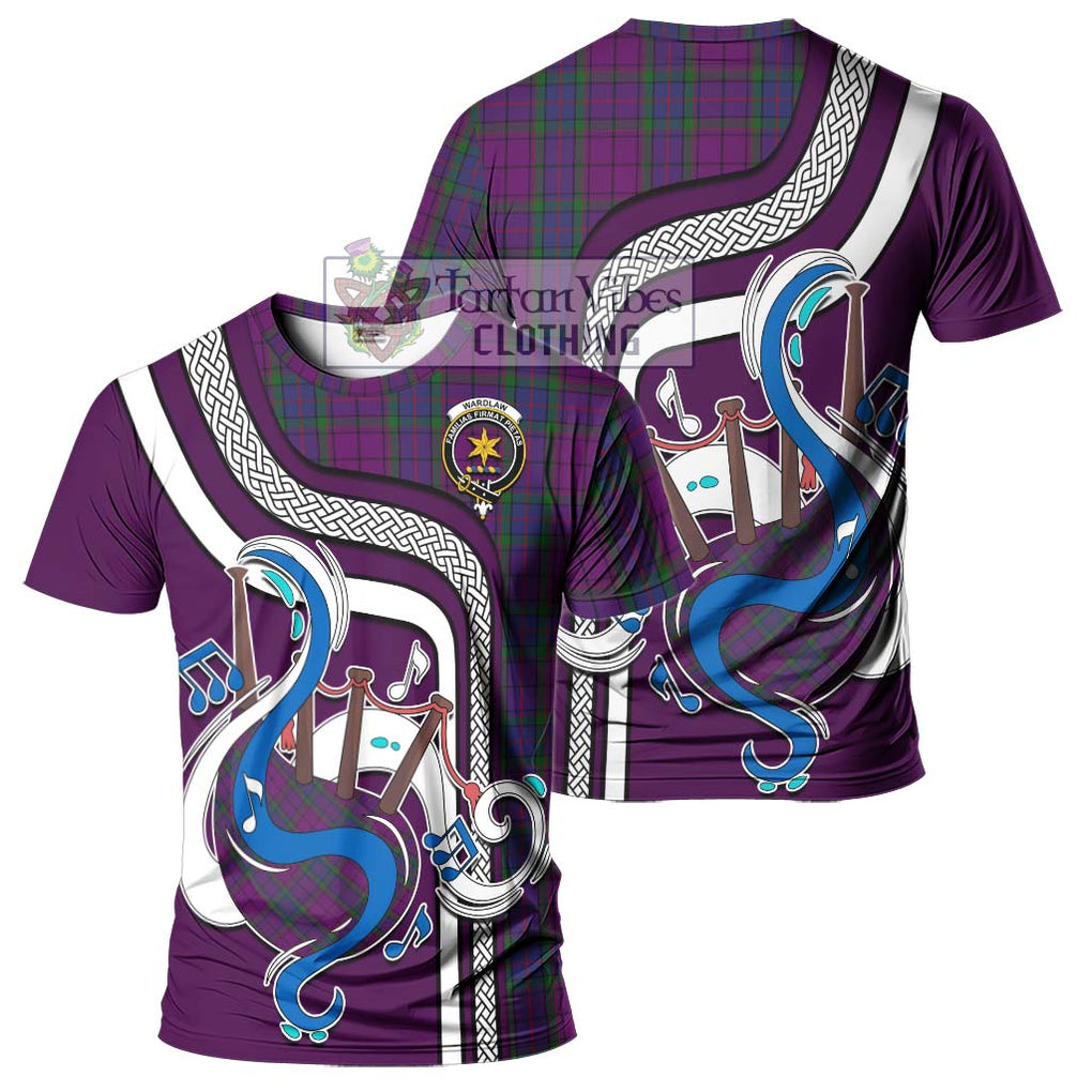 Wardlaw Tartan T-Shirt with Epic Bagpipe Style - Tartanvibesclothing Shop