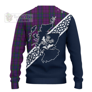 Wardlaw Tartan Ugly Sweater Featuring Thistle and Scotland Map