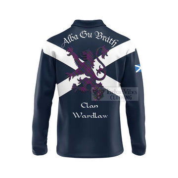 Wardlaw Tartan Lion Rampant Long Sleeve Polo Shirt  Proudly Display Your Heritage with Alba Gu Brath and Clan Name