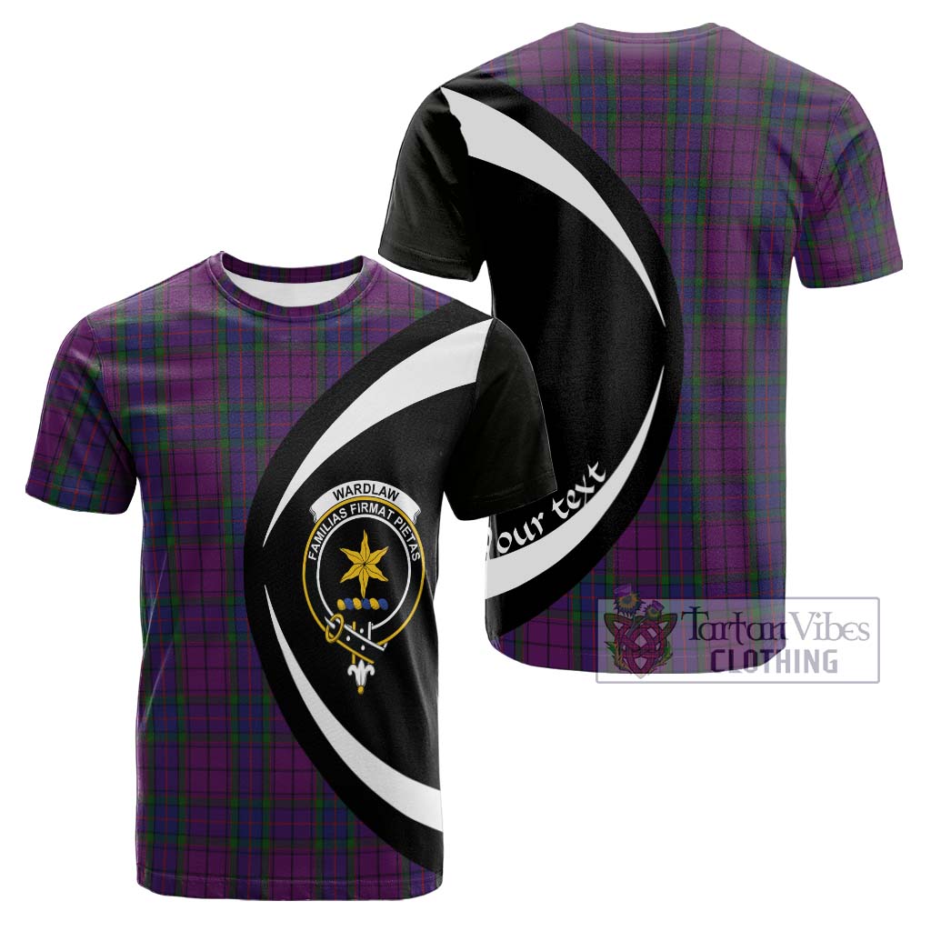 Tartan Vibes Clothing Wardlaw Tartan Cotton T-shirt with Family Crest Circle Style