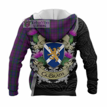 Wardlaw Tartan Family Crest Knitted Hoodie Lion Rampant Royal Thistle Shield Celtic Inspired - Tartan Vibes Clothing