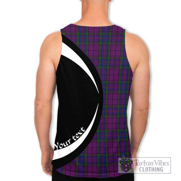 Wardlaw Tartan Men's Tank Top with Family Crest Circle Style