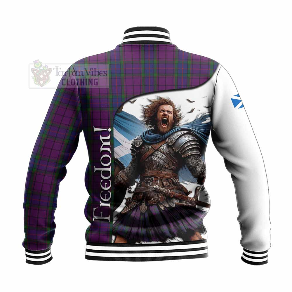 Tartan Vibes Clothing Wardlaw Crest Tartan Baseball Jacket Inspired by the Freedom of Scottish Warrior