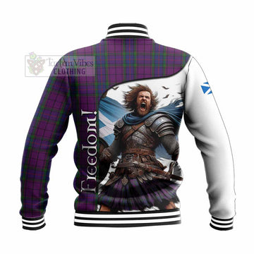 Wardlaw Crest Tartan Baseball Jacket Inspired by the Freedom of Scottish Warrior