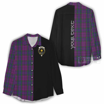 Wardlaw Tartan Women's Casual Shirt with Family Crest and Half Of Me Style