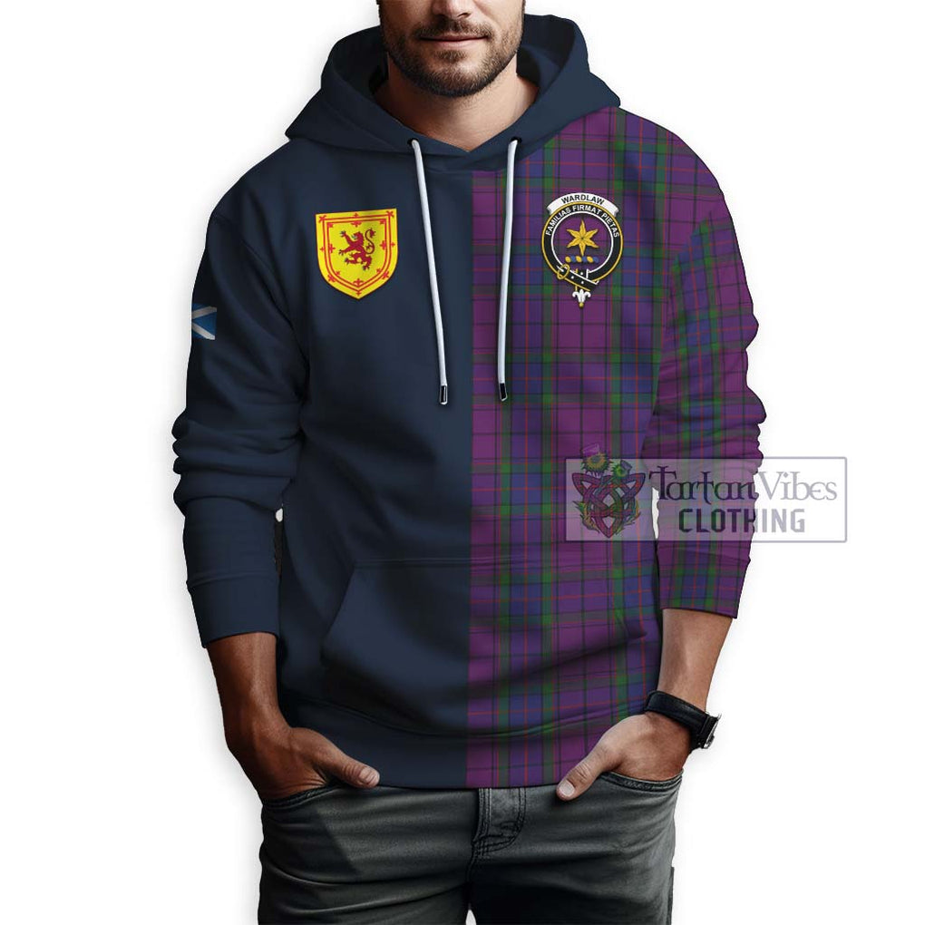 Tartan Vibes Clothing Wardlaw Tartan Hoodie with Scottish Lion Royal Arm Half Style