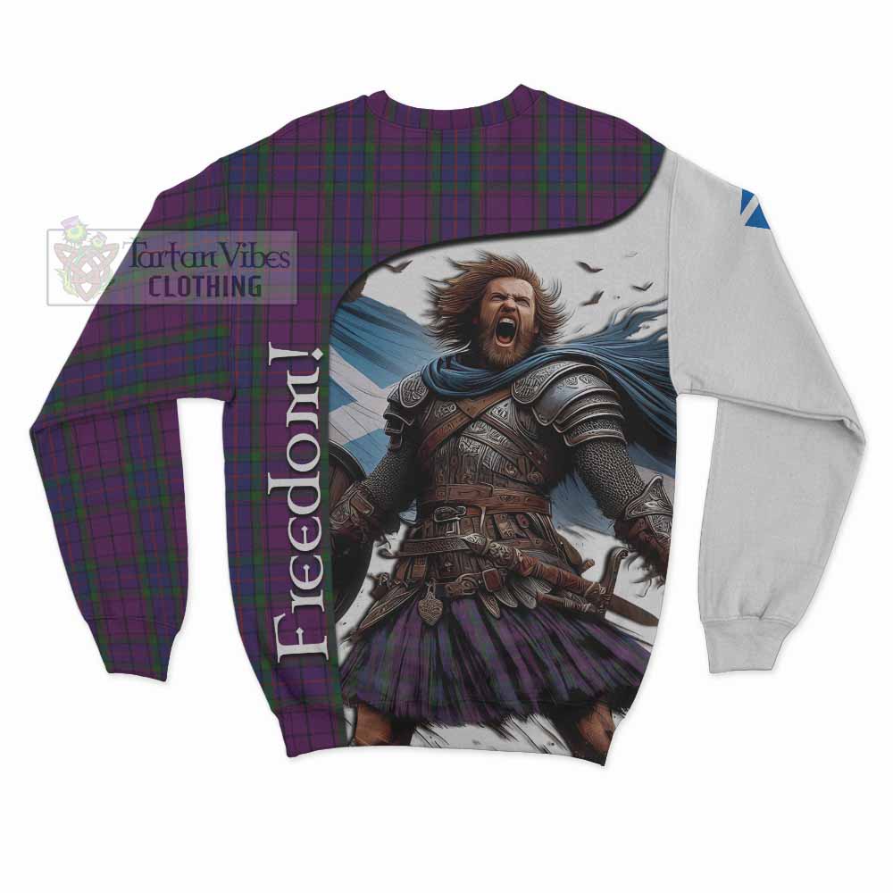 Tartan Vibes Clothing Wardlaw Crest Tartan Sweatshirt Inspired by the Freedom of Scottish Warrior