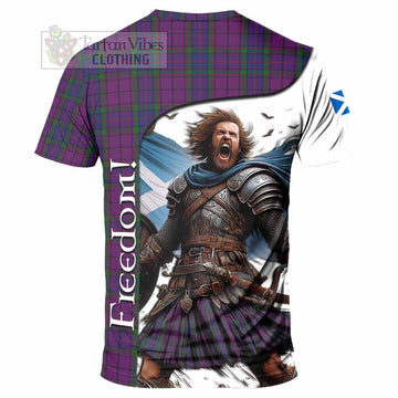 Wardlaw Crest Tartan T-Shirt Inspired by the Freedom of Scottish Warrior