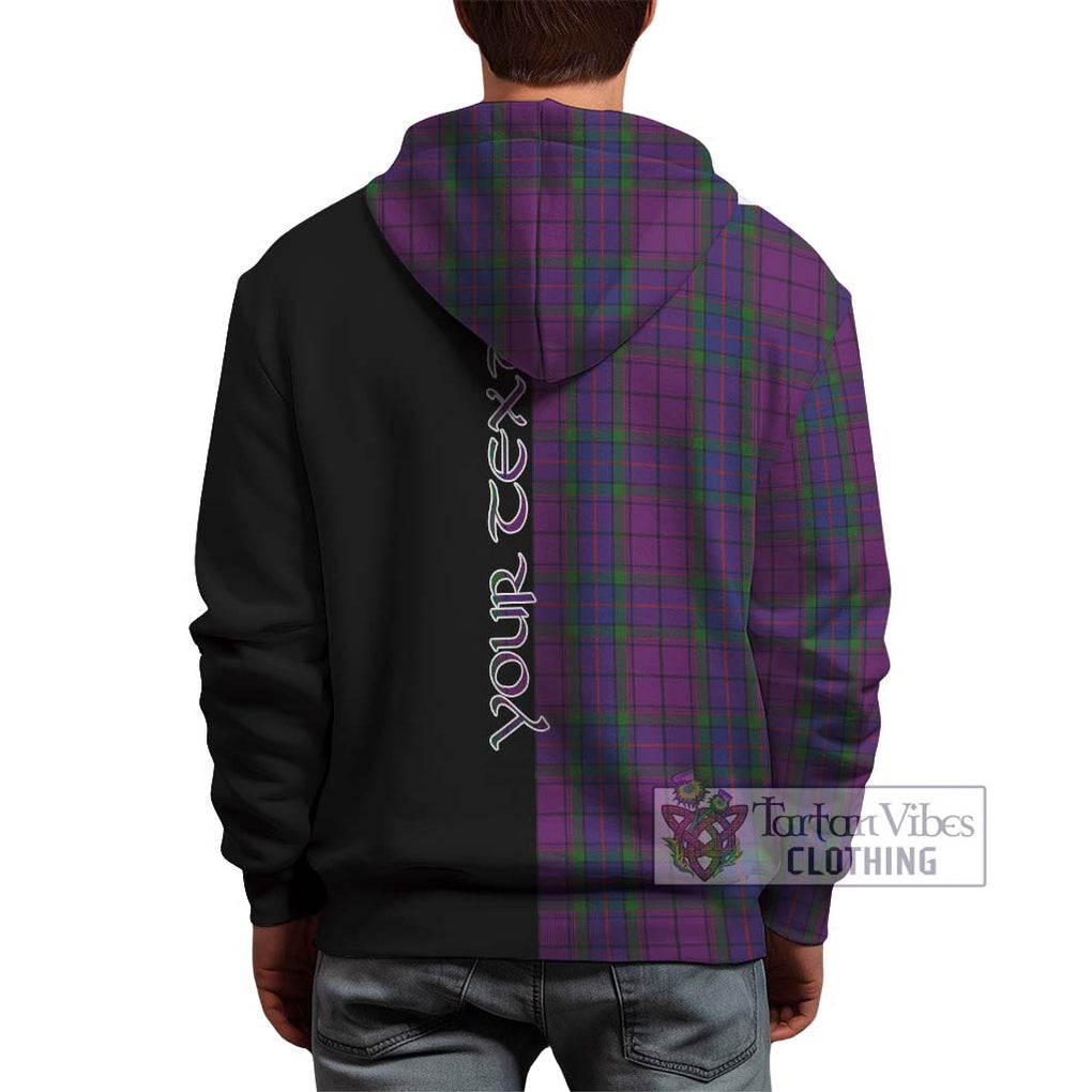 Wardlaw Tartan Hoodie with Family Crest and Half Of Me Style - Tartanvibesclothing Shop