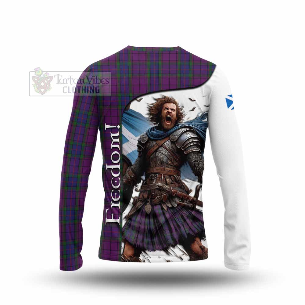 Tartan Vibes Clothing Wardlaw Crest Tartan Long Sleeve T-Shirt Inspired by the Freedom of Scottish Warrior