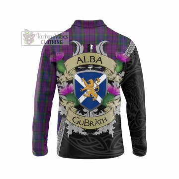 Wardlaw Tartan Family Crest Long Sleeve Polo Shirt Lion Rampant Royal Thistle Shield Celtic Inspired - Tartan Vibes Clothing