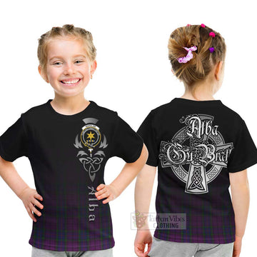 Wardlaw Tartan Kid T-Shirt Featuring Alba Gu Brath Family Crest Celtic Inspired