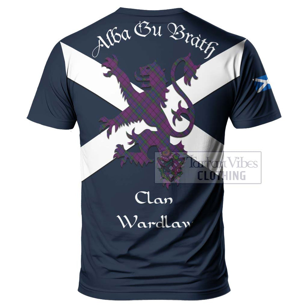 Tartan Vibes Clothing Wardlaw Tartan Lion Rampant T-Shirt – Proudly Display Your Heritage with Alba Gu Brath and Clan Name