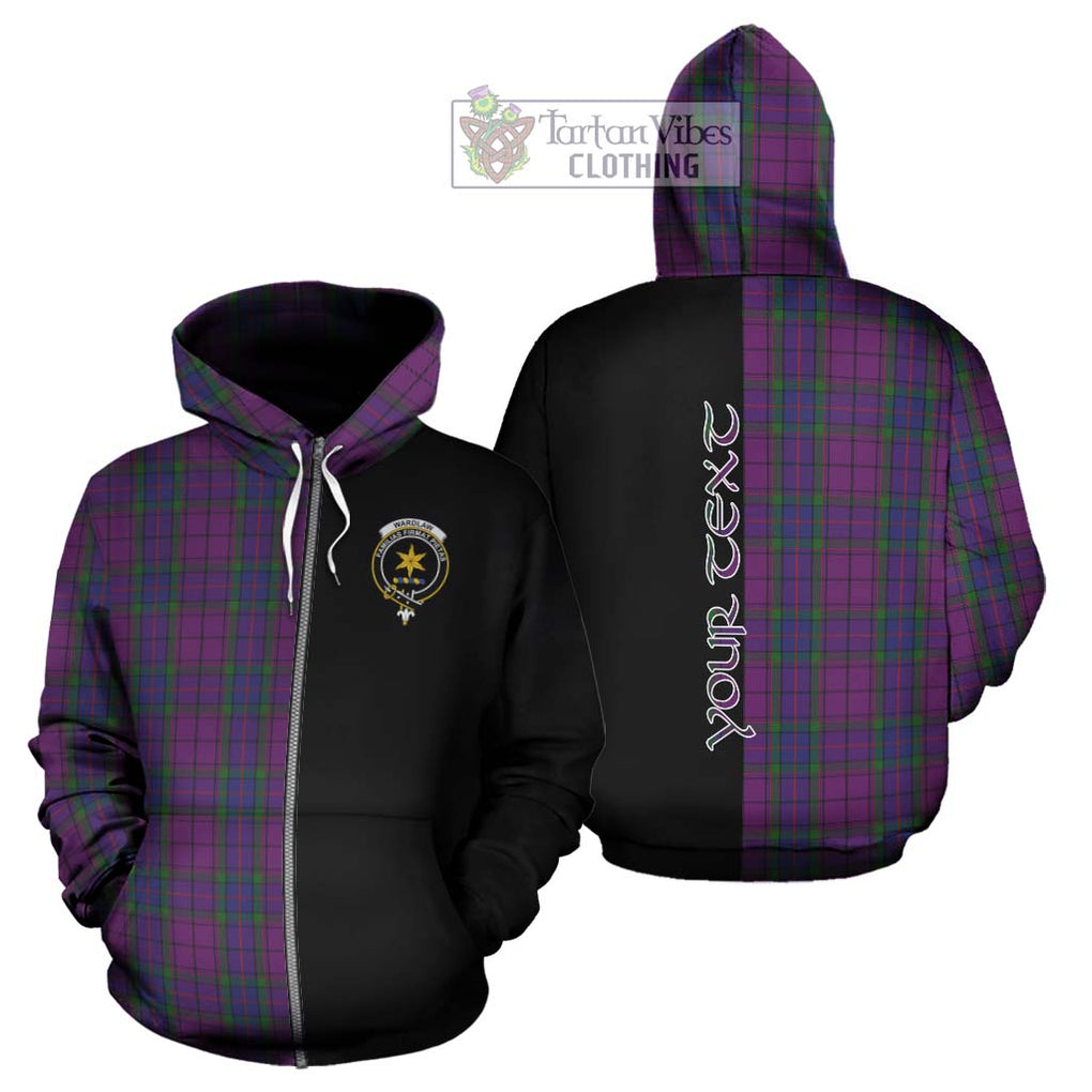 Wardlaw Tartan Hoodie with Family Crest and Half Of Me Style - Tartanvibesclothing Shop