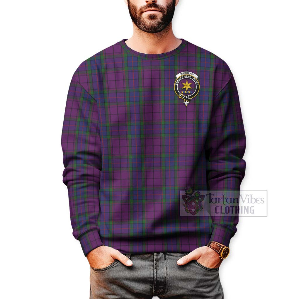 Tartan Vibes Clothing Wardlaw Tartan Sweatshirt with Family Crest Celtic Skull Style