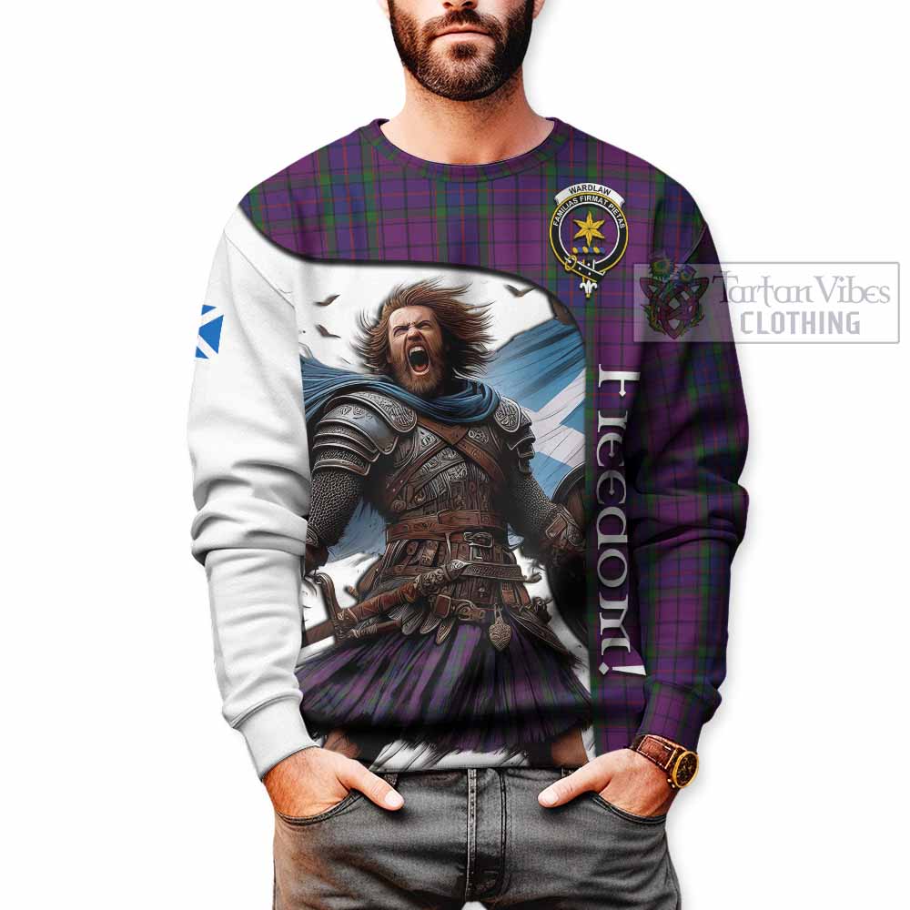 Tartan Vibes Clothing Wardlaw Crest Tartan Sweatshirt Inspired by the Freedom of Scottish Warrior