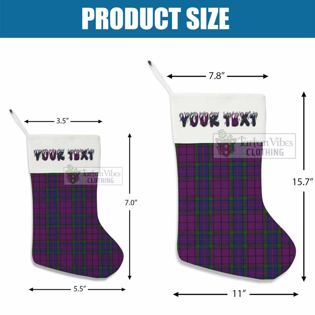 Tartan Vibes Clothing Wardlaw Tartan Christmas Stocking with Personalized Text