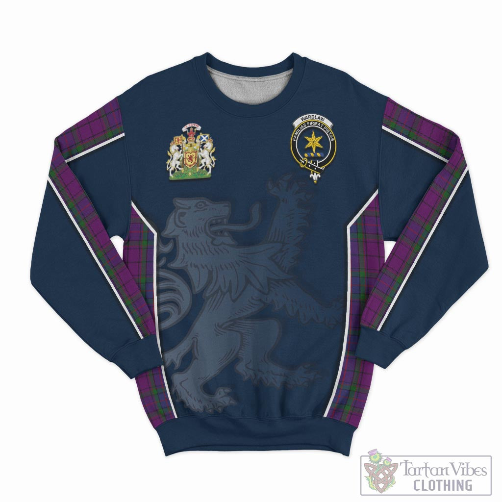 Tartan Vibes Clothing Wardlaw Tartan Sweater with Family Crest and Lion Rampant Vibes Sport Style