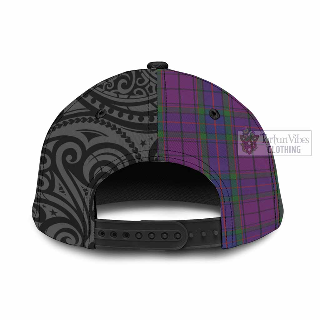 Tartan Vibes Clothing Wardlaw Tartan Classic Cap with New Zealand Silver Fern Half Style