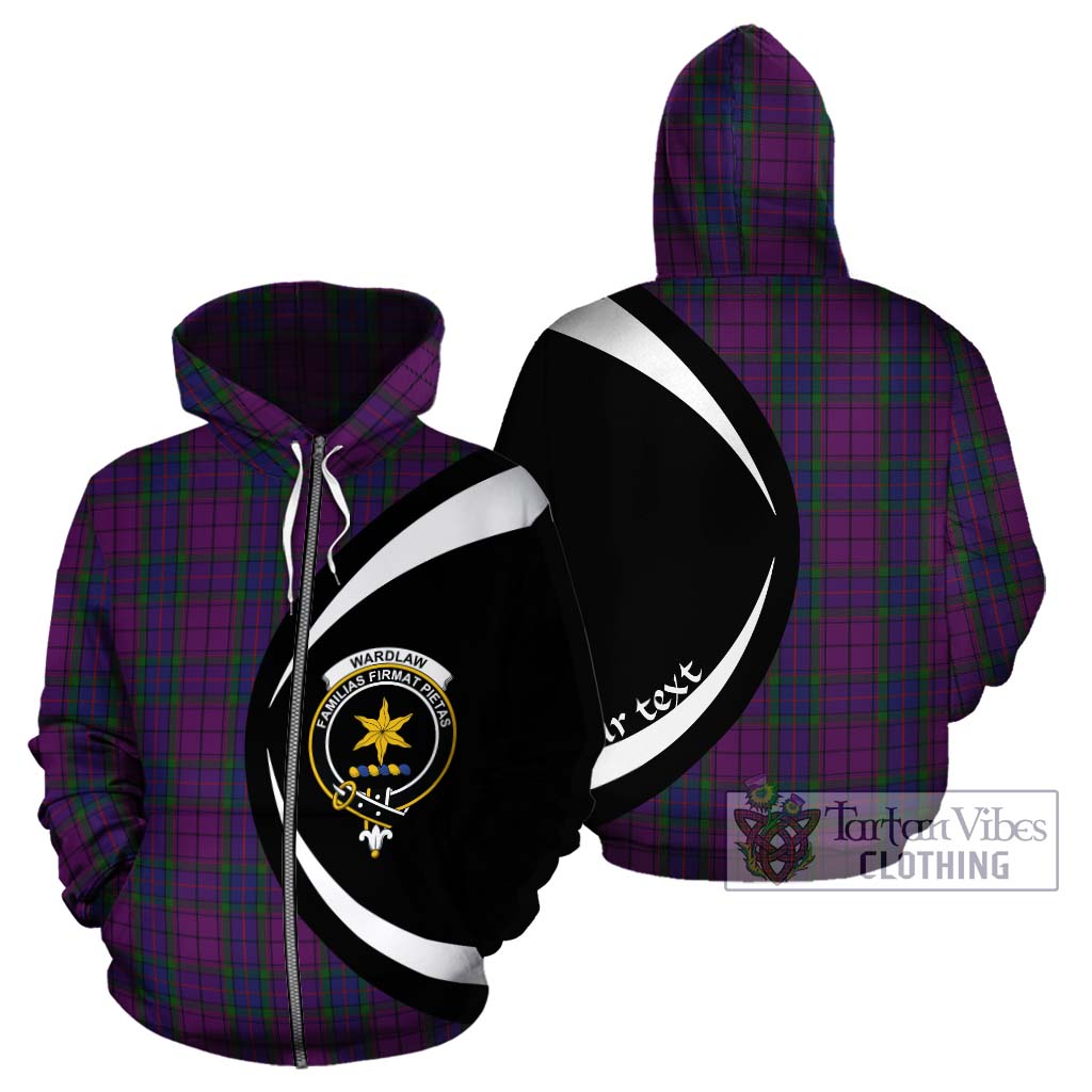 Wardlaw Tartan Hoodie with Family Crest Circle Style - Tartan Vibes Clothing