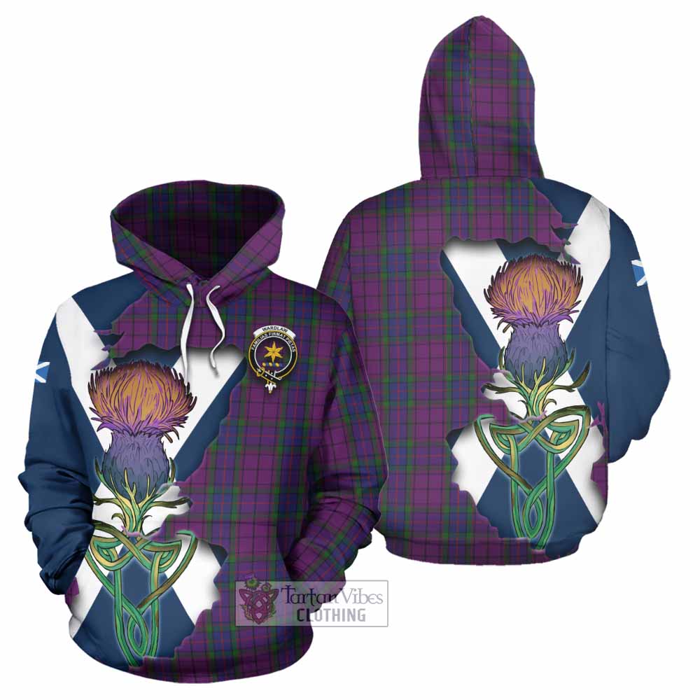 Wardlaw Tartan Family Crest Hoodie Scottish Thistle Celtic Inspired - Tartan Vibes Clothing