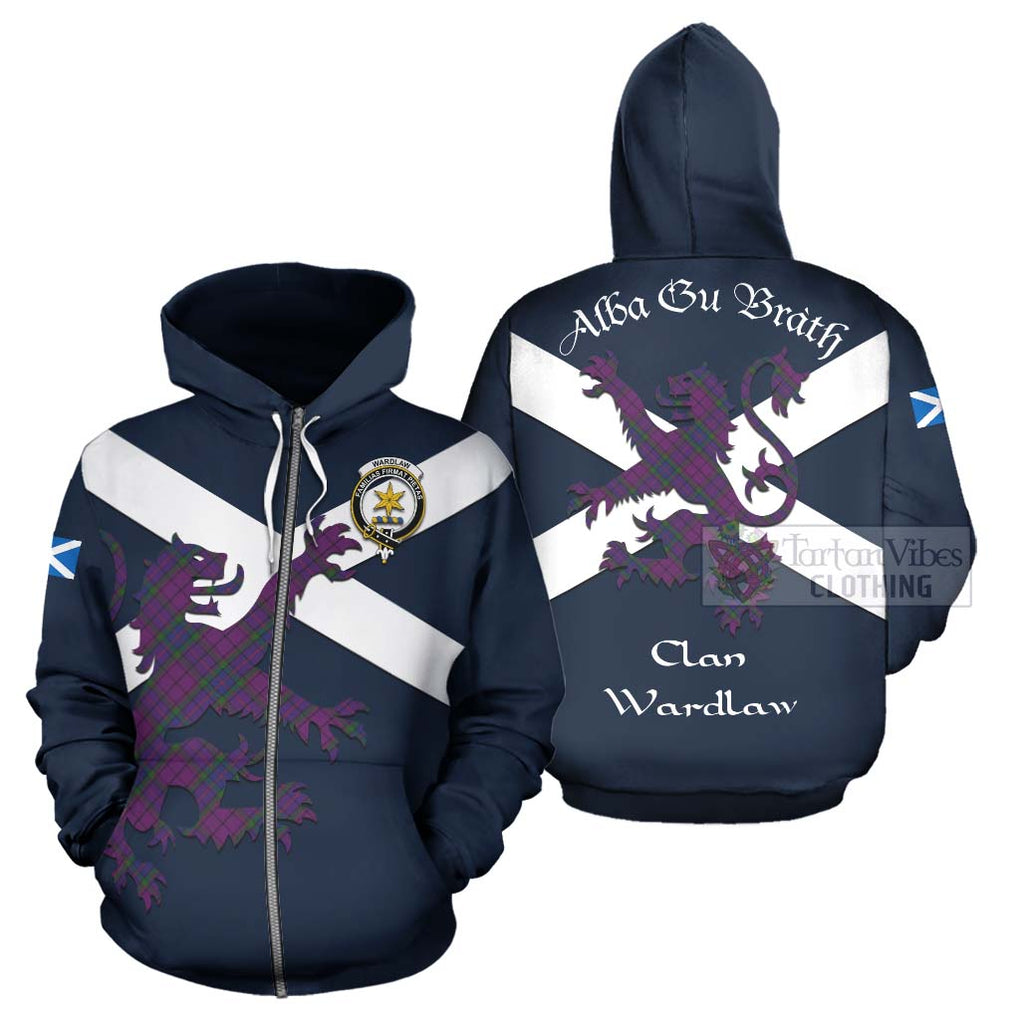 Tartan Vibes Clothing Wardlaw Tartan Lion Rampant Hoodie – Proudly Display Your Heritage with Alba Gu Brath and Clan Name