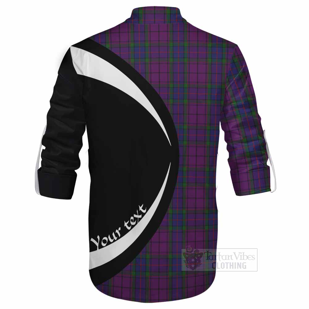 Tartan Vibes Clothing Wardlaw Tartan Ghillie Kilt Shirt with Family Crest Circle Style