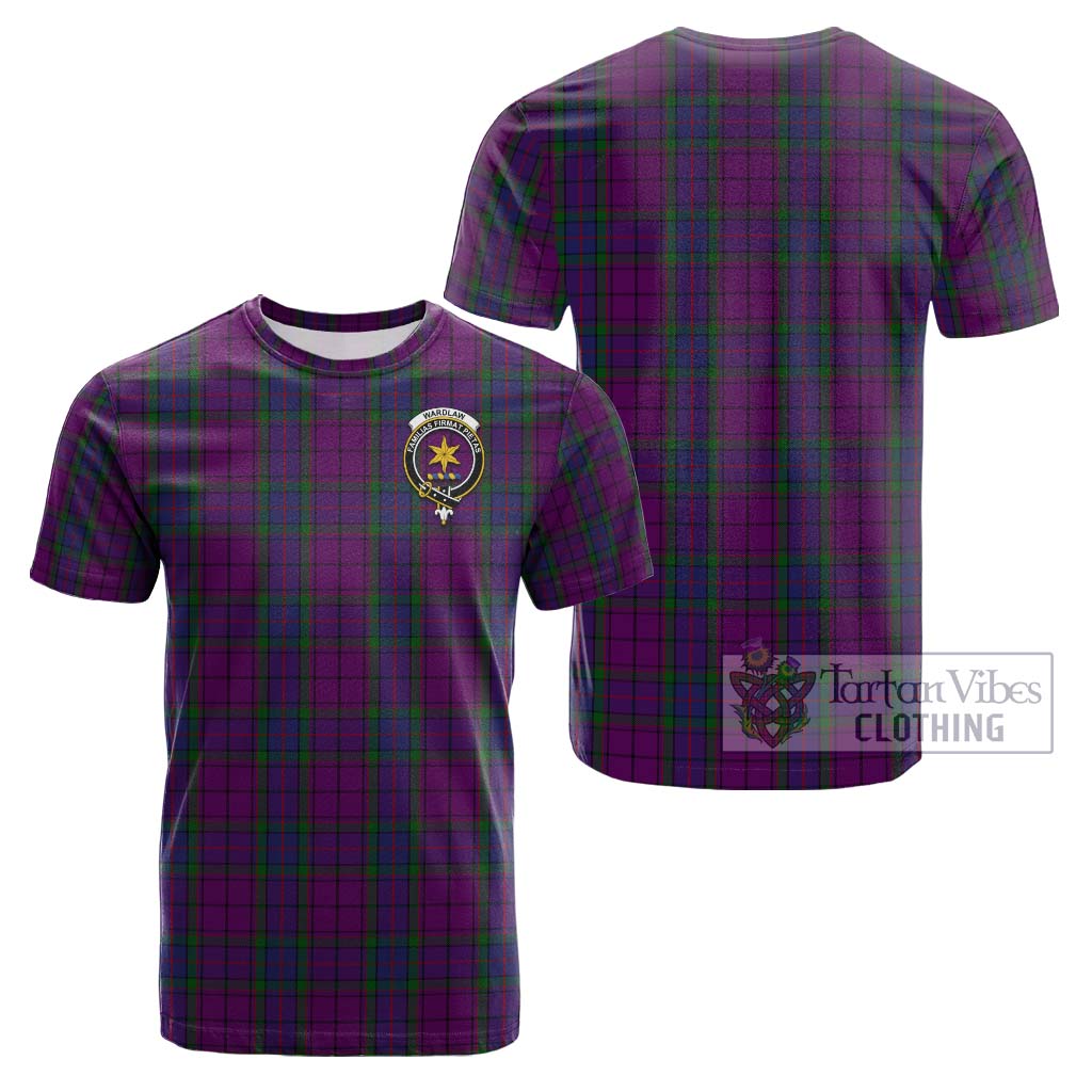 Tartan Vibes Clothing Wardlaw Tartan Cotton T-Shirt with Family Crest