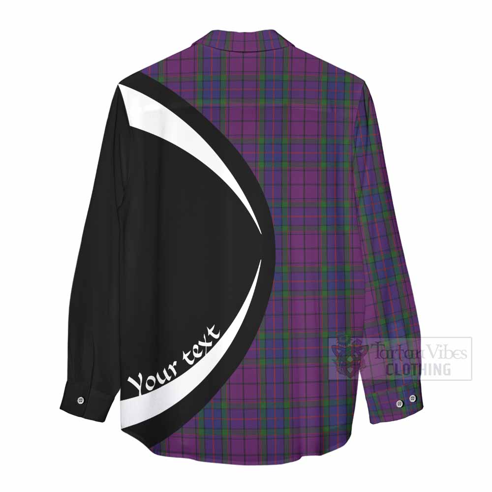 Tartan Vibes Clothing Wardlaw Tartan Women's Casual Shirt with Family Crest Circle Style