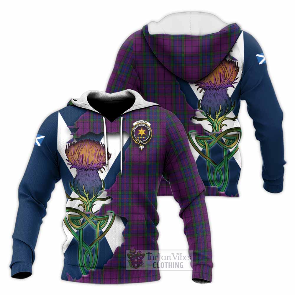 Wardlaw Tartan Family Crest Knitted Hoodie Scottish Thistle Celtic Inspired - Tartan Vibes Clothing