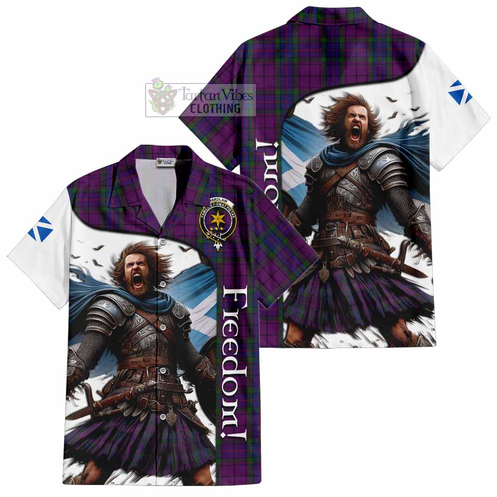 Tartan Vibes Clothing Wardlaw Crest Tartan Short Sleeve Button Shirt Inspired by the Freedom of Scottish Warrior